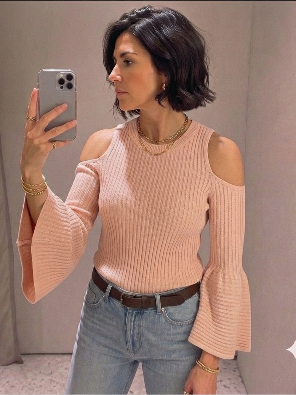 Sweater Flare Sleeve